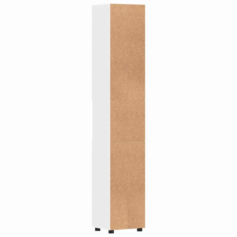 vidaXL Fürdőszoba Székény TULUM Magasfényű fehér 37 x 31,5 x 203 cm