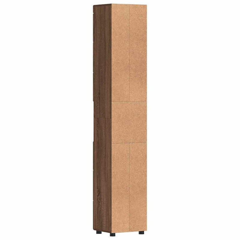 vidaXL Fürdőszoba Székény TULUM barna tölgy 37 x 31,5 x 203 cm Faanyag
