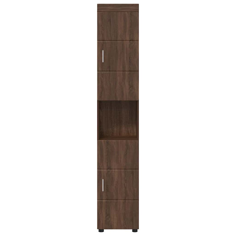 vidaXL Fürdőszoba Székény TULUM barna tölgy 37 x 31,5 x 203 cm Faanyag