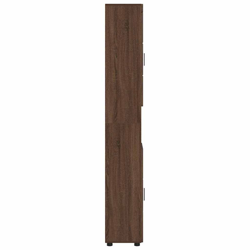vidaXL Fürdőszoba Székény TULUM barna tölgy 37 x 31,5 x 203 cm Faanyag