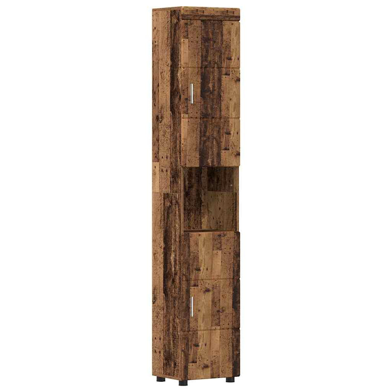 vidaXL Fürdőszoba Székény TULUM Régi fa 37 x 31,5 x 203 cm Faanyag