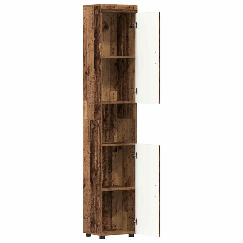 vidaXL Fürdőszoba Székény TULUM Régi fa 37 x 31,5 x 203 cm Faanyag