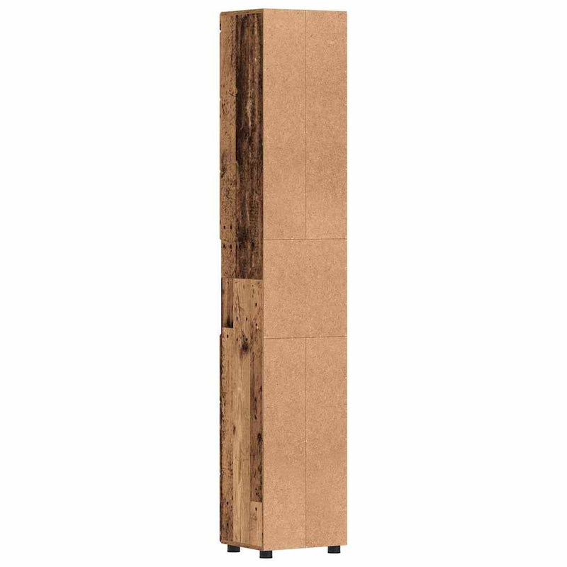 vidaXL Fürdőszoba Székény TULUM Régi fa 37 x 31,5 x 203 cm Faanyag