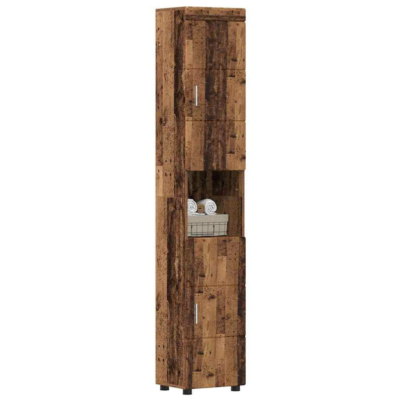 vidaXL Fürdőszoba Székény TULUM Régi fa 37 x 31,5 x 203 cm Faanyag