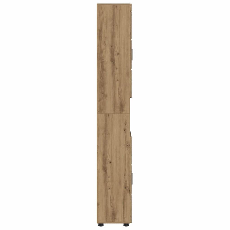 vidaXL Fürdőszoba Székény TULUM kézműves tölgy 37 x 31,5 x 203 cm