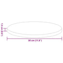 vidaXL Asztallap Ø 30 x 1,5 cm Kerek Szerelt Fa Antik Fa