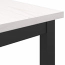 vidaXL asztal Fehér 100 x 40 x 101 cm Műszaki fa és acél