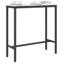 vidaXL asztal Fehér 100 x 40 x 101 cm Műszaki fa és acél