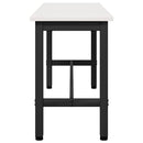 vidaXL Étkező pad 2 pcs Fehér 100 x 32,5 x 49 cm Tömör fenyőfa