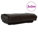 vidaXL Ponyva 650g / m² Barna 2 x 3 m Vászon PVC bevonattal