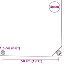 vidaXL Ponyva 650g / m² Barna 4 x 4 m Vászon PVC bevonattal