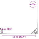 vidaXL Ponyva 650g / m² Barna 4 x 7 m Vászon PVC bevonattal