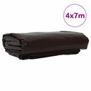 vidaXL Ponyva 650g / m² Barna 4 x 7 m Vászon PVC bevonattal