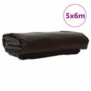 vidaXL Ponyva 650g / m² Barna 5 x 6 m Vászon PVC bevonattal