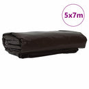 vidaXL Ponyva 650g / m² Barna 5 x 7 m Vászon PVC bevonattal