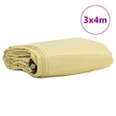 vidaXL Ponyva 650g / m² Bézs 3 x 4 m Vászon PVC bevonattal