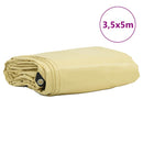 vidaXL Ponyva 650g / m² Bézs 3,5 x 5 m Vászon PVC bevonattal