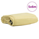 vidaXL Ponyva 650g / m² Bézs 5 x 6 m Vászon PVC bevonattal