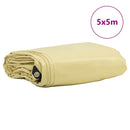 vidaXL Ponyva 650g / m² Bézs 5 x 5 m Vászon PVC bevonattal