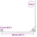 vidaXL Ponyva 650g / m² Bézs 5 x 8 m Vászon PVC bevonattal