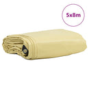 vidaXL Ponyva 650g / m² Bézs 5 x 8 m Vászon PVC bevonattal