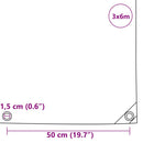 vidaXL Ponyva 650g / m² Olajzöld 3 x 6 m Vászon PVC bevonattal