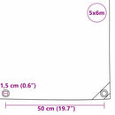 vidaXL Ponyva 650g / m² Olajzöld 5 x 6 m Vászon PVC bevonattal