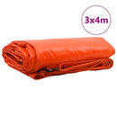 vidaXL Ponyva 650g / m² Narancssárga 3 x 4 m Vászon PVC bevonattal