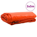 vidaXL Ponyva 650g / m² Narancssárga 3 x 5 m Vászon PVC bevonattal