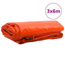 vidaXL Ponyva 650g / m² Narancssárga 3 x 6 m Vászon PVC bevonattal
