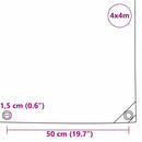 vidaXL Ponyva 650g / m² Narancssárga 4 x 4 m Vászon PVC bevonattal
