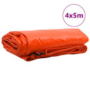 vidaXL Ponyva 650g / m² Narancssárga 4 x 5 m Vászon PVC bevonattal