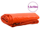 vidaXL Ponyva 650g / m² Narancssárga 1,5 x 10 m Vászon PVC bevonattal