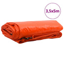 vidaXL Ponyva 650g / m² Narancssárga 3,5 x 5 m Vászon PVC bevonattal