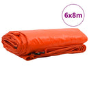 vidaXL Ponyva 650g / m² Narancssárga 6 x 8 m Vászon PVC bevonattal