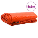 vidaXL Ponyva 650g / m² Narancssárga 5 x 5 m Vászon PVC bevonattal