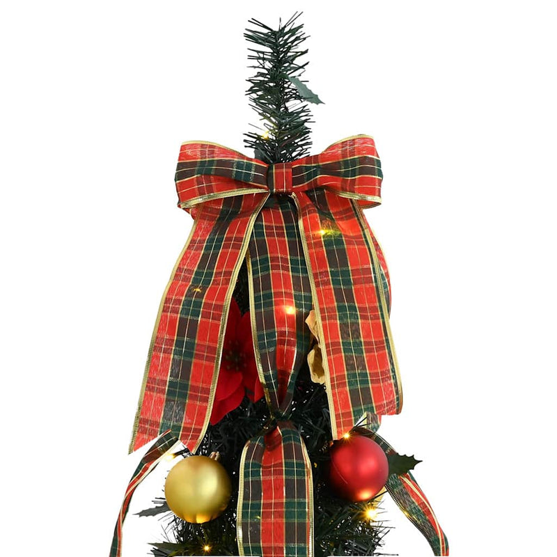 vidaXL Mű karácsonyfa 50 LED-del állvánnyal Zöld 120 cm PVC