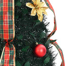 vidaXL Mű karácsonyfa 50 LED-del állvánnyal Zöld 120 cm PVC