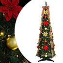 vidaXL Mű karácsonyfa 50 LED-del állvánnyal Zöld 125 cm PVC