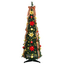 vidaXL Mű karácsonyfa 50 LED-del állvánnyal Zöld 125 cm PVC