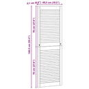 vidaXL Széfajtó 4 pcs Természetes 49,5 x 2,1 x 140,5 cm Tömör fenyőfa