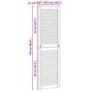 vidaXL Széfajtó 4 pcs Természetes 170 x 2,1 x 49,5 cm Tömör fenyőfa