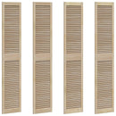 vidaXL Széfajtó 4 pcs Természetes 201 x 2,1 x 39,5 cm Tömör fenyőfa