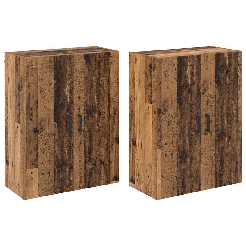 vidaXL Fali Szekrények 2 pcs Régi fa 69.5 x 34 x 90 cm Faanyag