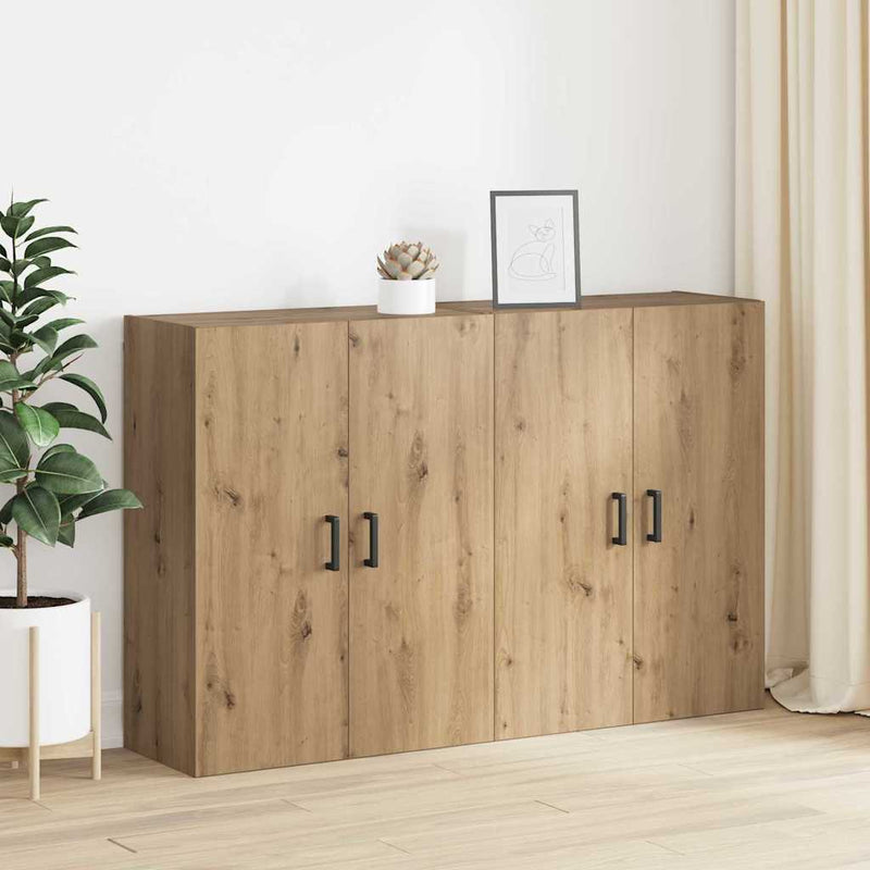 vidaXL Fali Szekrények 2 pcs kézműves tölgy 69.5 x 34 x 90 cm Faanyag