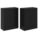 vidaXL Fali szekrény 2 pcs Fekete tölgy 69,5 x 34 x 90 cm Faanyag