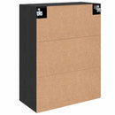 vidaXL Fali szekrény 2 pcs Fekete tölgy 69,5 x 34 x 90 cm Faanyag
