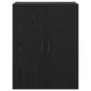 vidaXL Fali szekrény 2 pcs Fekete tölgy 69,5 x 34 x 90 cm Faanyag