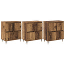 vidaXL Tárolószekrény 3 pcs Öreg fa 60 x 35 x 70 cm