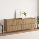 vidaXL Oldalszekrények 3 pcs kézműves tölgy 180 x 35 x 70 cm Faanyag